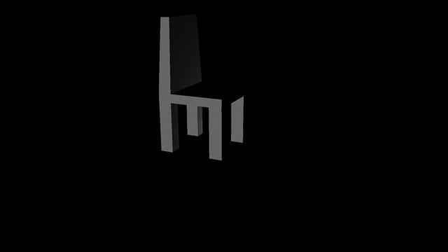 3D Chair in Directional lighting